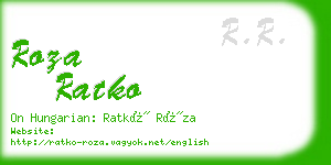 roza ratko business card